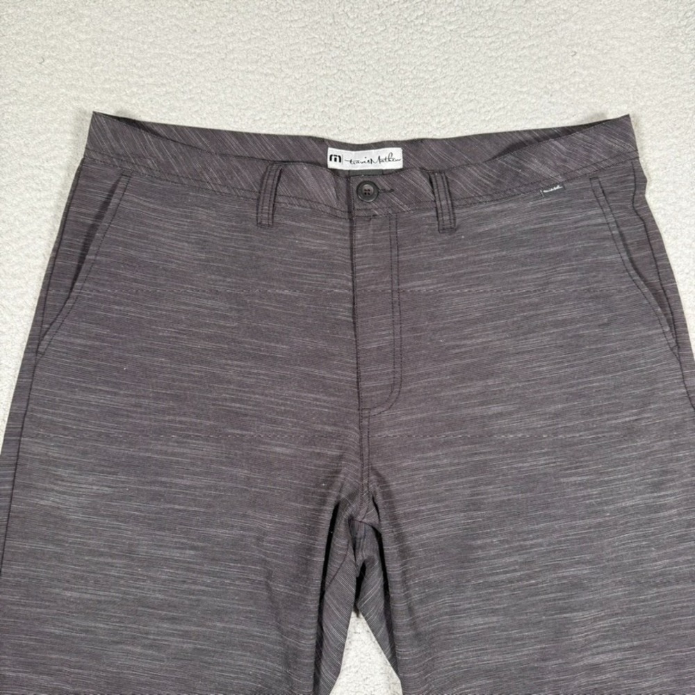 Travis Mathew Shorts Mens 38 Black Hybrid Golf Casual Preppy Performance Logo - Picture 2 of 10